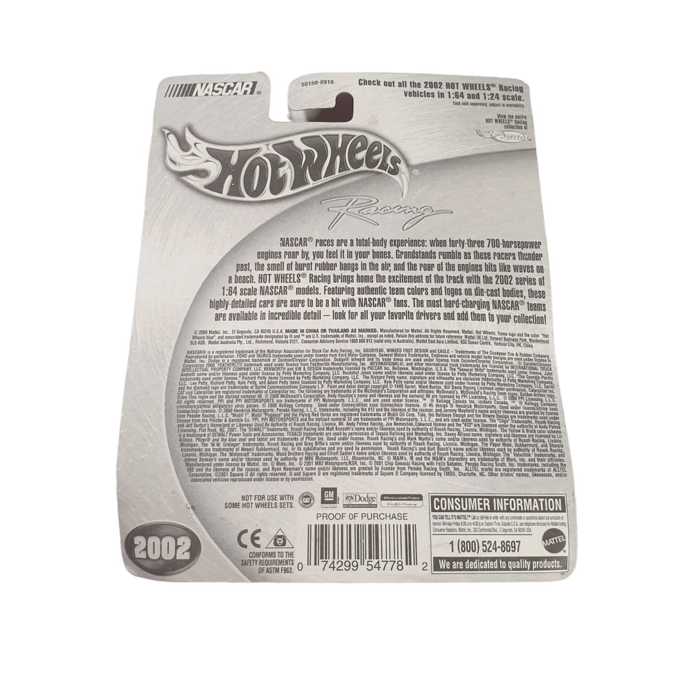 风火轮 10 Nesquik 贴纸赛车压铸美泰收藏家纳斯卡盒磨损 — 第 4/4 张图片