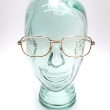 Universal 1/20 12k GF Gold Square Vintage Full Rim Eyeglasses Frame 52-20-130