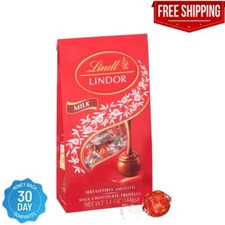 Lindt LINDOR Mother's Day Milk Chocolate Candy Truffles, 5.1 oz. Bag, 1 Count