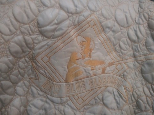 VNTG Raw Blue Classics First Team Baseball Quilted Bomber Jacket 2XL - Picture 6 of 10