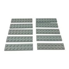 LEGO 10x Light Bluish Gray Plates 2x8 Part 3034 Lot of 10 Pieces