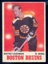 1970-71 OPC O PEE CHEE NHL Hockey #7 Wayne Cashman Rookie EX Boston Bruins RC