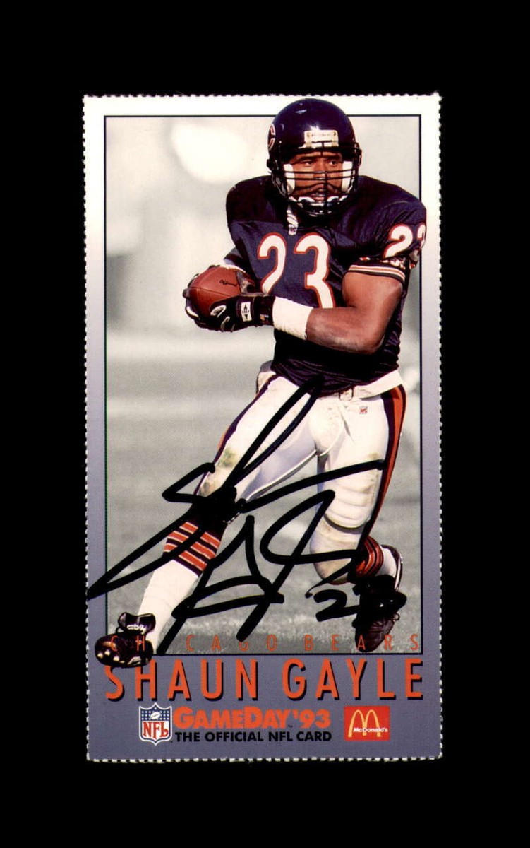 Shaun Gayle Signed 1993 Fleer McDonalds Gameday Chicago