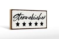 Holzschild Hinweis 27X10 Cm SternenküChe Holz Deko Schild Wooden Sign