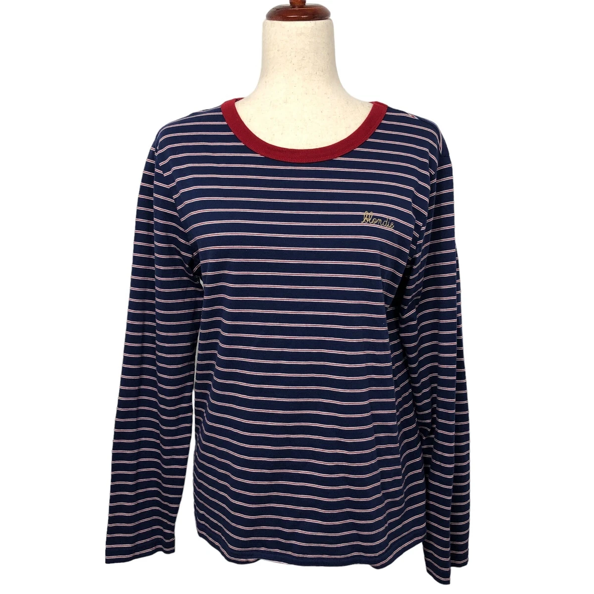 Maison Labiche Paris Blondie Striped Long Sleeve Tee Womens Size