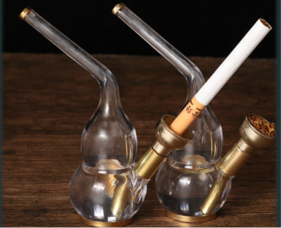 Portable Mini Acrylic Plastic Water Bong Sucking Card Fitting Dual Purpose  Pipe