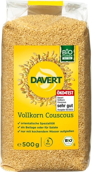 Davert Bio Vollkorn Couscous (4X 500G) Vorrat Couscousbowl Kochen Veggie-image