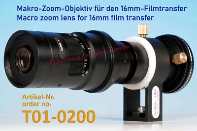 MARKENLOS Makro-Zoom-Objektiv für den 16mm Filmtransfer auf APS-C, Super 35 und Micro 4/3