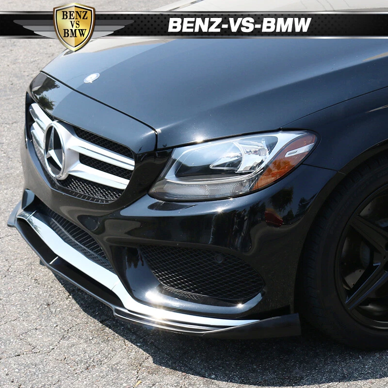 Fits 15-18 Benz W205 C Class Sport DP Style Front Bumper Lip Unpainted PU Foto 3 de 4