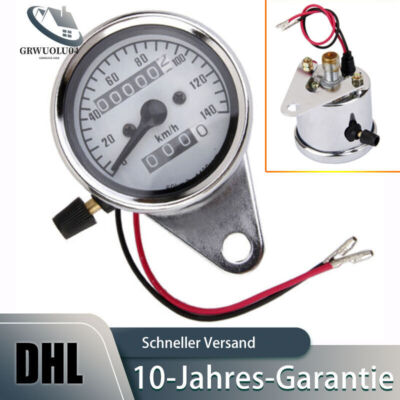 Universal Motorrad Tachometer Kilometerzähler LCD Meter Internes Nachtlicht