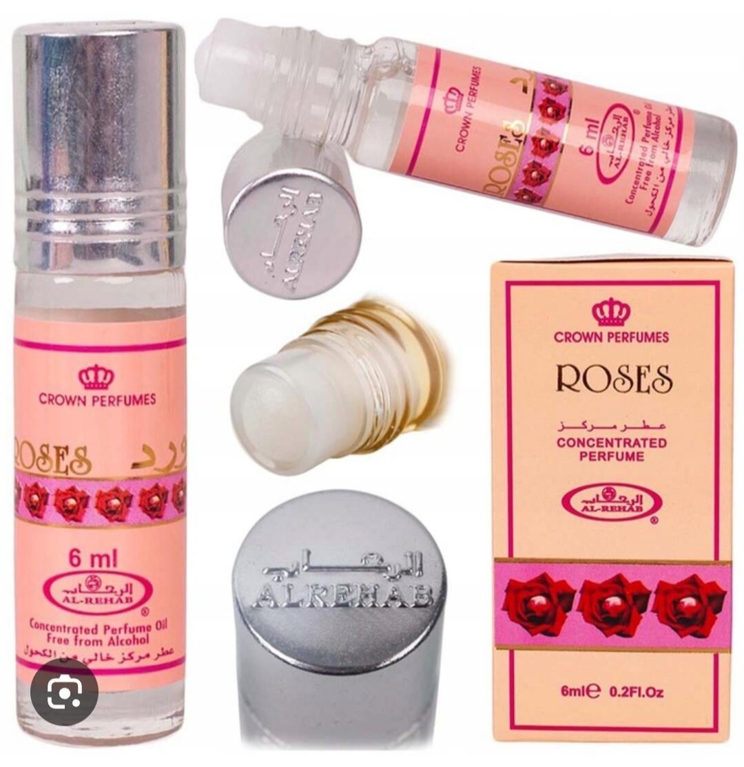 Al Rehab Roses 6ml Perfume Oil Roll On Single Bottle Floral Rose Musk