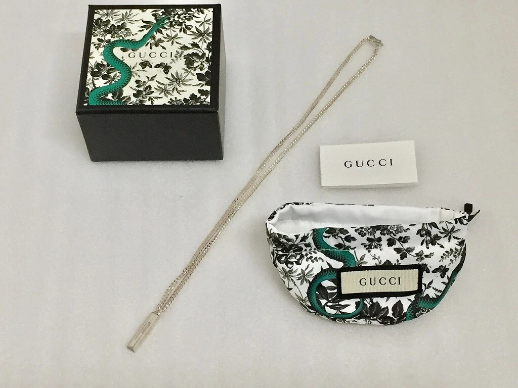 Pendentif charme barre Gucci G Mark Ag925 collier argent avec boîte accessoires bijoux