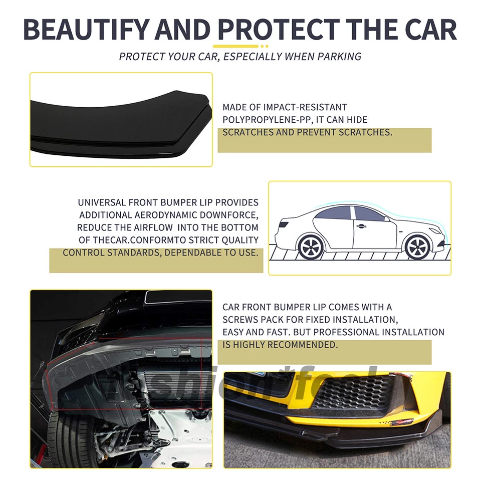 适用于奥迪 A3 A4 B7 B8 B9 A5 A6 C7 A7 前保险杠唇体下巴分离器锅炉 — 第 4/4 张图片