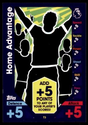 Match Attax 2016-2017 Home Advantage Taktikkarte Nr. T3