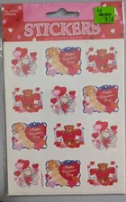 Vintage Amscan Valentine's Day Stickers, Retro Stickers, Collectible, New