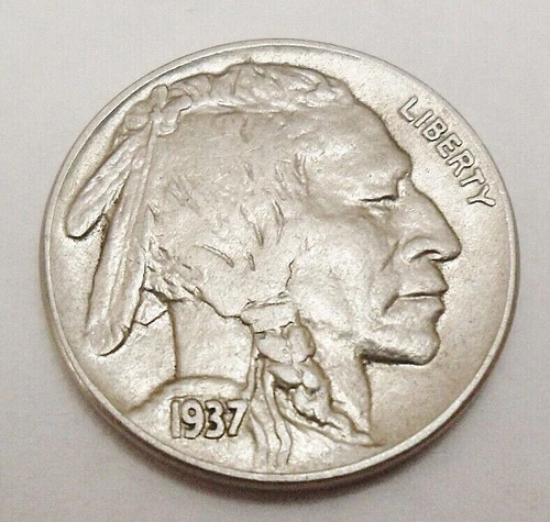 1937 D INDIAN HEAD "BUFFALO" NICKEL AVE CIRCULATED **FREE SHIPPING**
