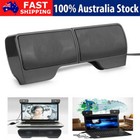 USB Clip-On Computer Sound Bar Stereo For Laptop Desktop PC Notebook Speakers