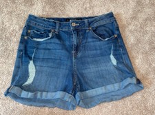 Indigo Rein Jean Shorts Size 9 Blue Distressed