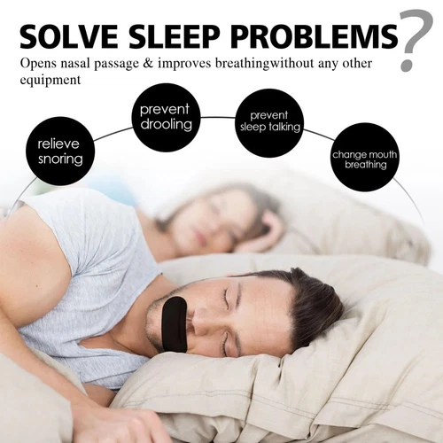 60pcs Strip Mouth Tape Advanced Gentle for Better Nose Improved Breathing-effect - Bild 5 von 8