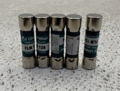 FLM12A LITTELFUSE LOT OF 5 250 VAC OR LESS