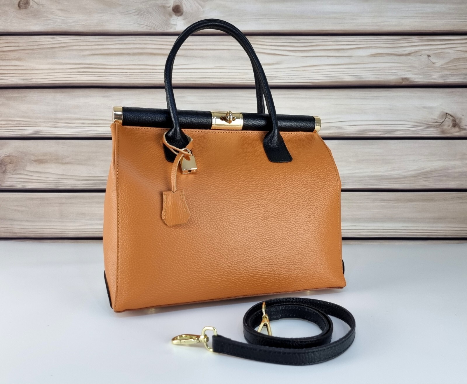 Elegant Leather Tote Bag, Genuine Italian Handmade Leather Bags for Women