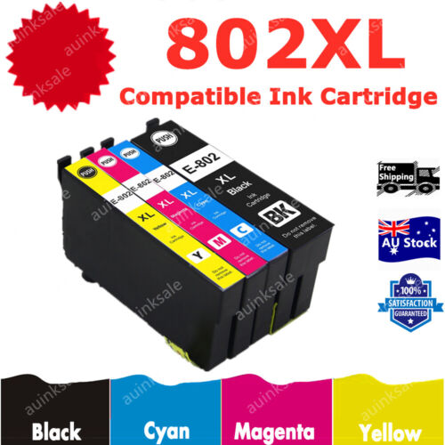 Compatible 802XL Ink Cartridge For Epson WorkForce Pro WF-4720 WF-4740 WF-4745 - Picture 1 of 23