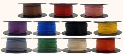 Einzelader Draht - Kabel 1,0 mm - 32/0,2 mm - 16,5 Ampere - 100 m Rollen - ALLE FARBEN