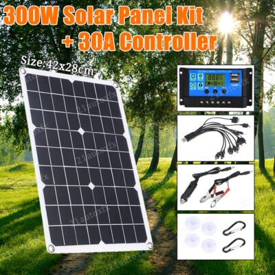 400 Watts Solar Panel Kit 100A Battery Charger w/ Controller For RV/Camper/Boat