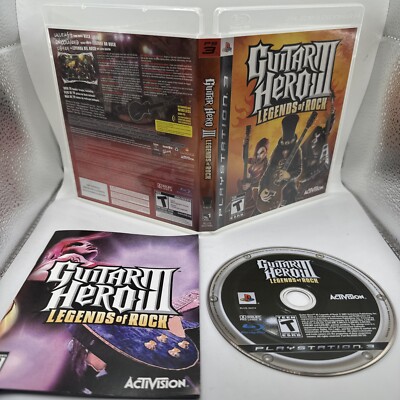 Guitar Hero III 3 Legends of Rock Sony PlayStation 3 PS3 CIB Manual V.Good Disc