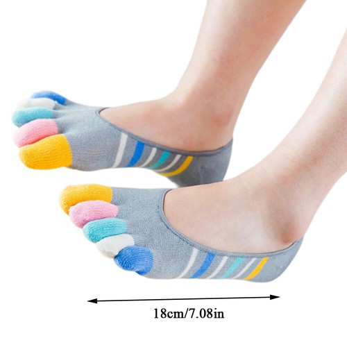 Hosiery Cotton Socks Color Boat Socks 5 Toe Socks Invisible Five-finger Socks - Picture 4 of 18