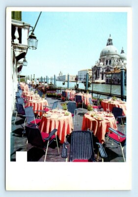 Gritti Palace Hotel restaurant terrace VENICE VENEZIA Italy 4x6 chrome Postcard 