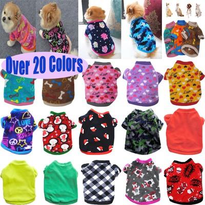 Pet Dog Cat Warm Sweater Vest Fleece Coat Jacket Puppy T-shirt Clothes Costume