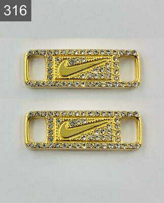 Neue Metall Diamanten Schnallen Nike Air Force 1 Jordan Lace Locks Buckles 2 Stk