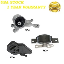 3PCS MOTOR & TRANS MOUNT FIT 2004-2005 CHEVROLET CLASSIC 2.2L