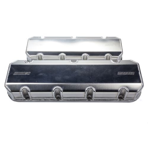 Moroso 68489 Billet Rail Valve Cover Set w/Logo For BBC - Bild 1 von 3