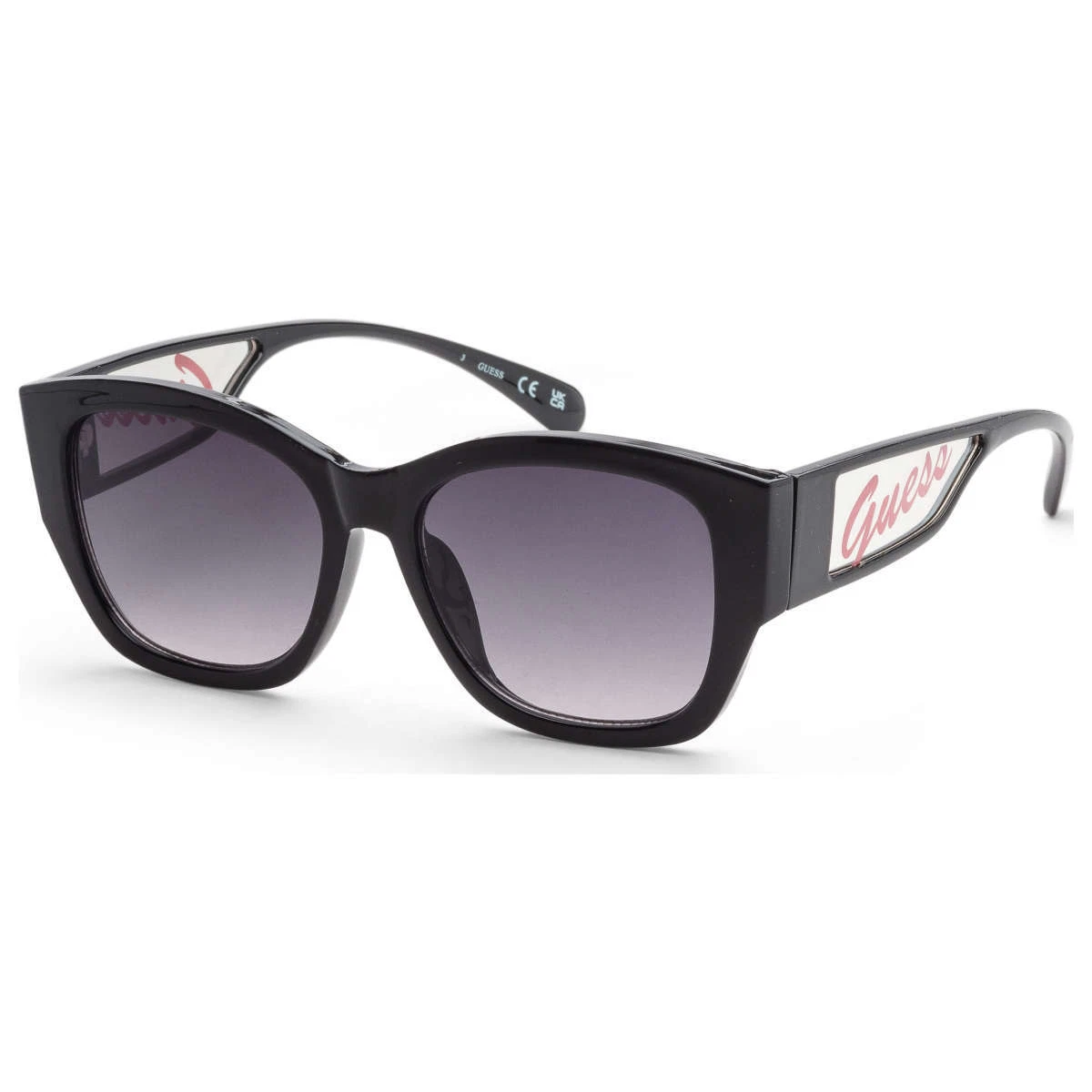 Guess GU 6280P BLK-3 Polarized Sunglasses Black Rectangle Rhinestone 56-15-135 GUESS Black Aviator Sunglasses for Women for sale | eBay main image 3