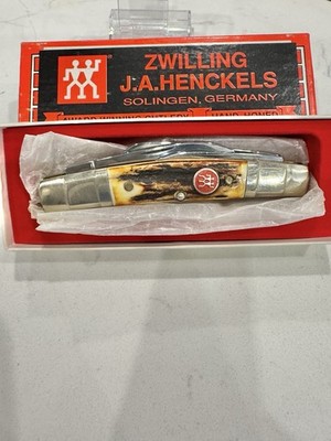 Vintage German J.A. Henckels Stag 4 Blade Congress HK-21 Knife New In Box