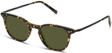 Warby Parker KIAN Sunglasses BLACK OAK TORTOISE Medium 49-19-145 mm BOX CASE