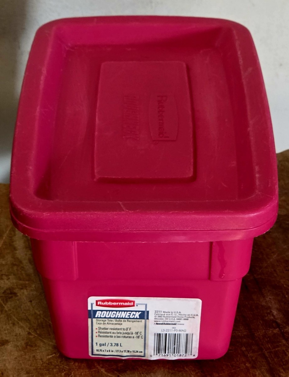 Vintage Rubbermaid Roughneck RED Gallon Plastic Container Lid