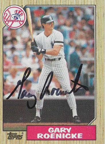 Gary Roenicke New York Yankees Personally Autographed Card