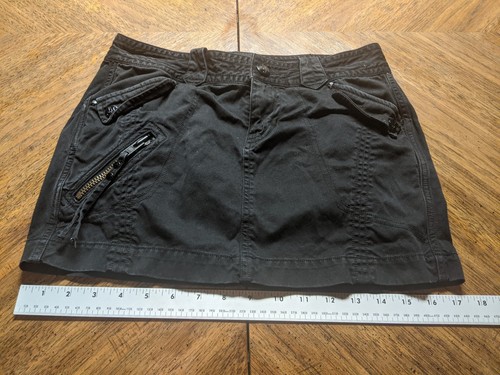 Armani Exchange Mini Skirt Size 4 Black Utility Pockets - Picture 2 of 12