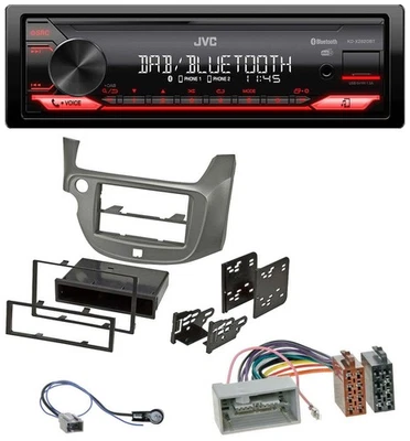 JVC Bluetooth USB DAB MP3 Autoradio für Honda Jazz (ab 2009) - silber - Bild 1 von 4