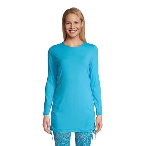 New Lands' End Women's Adjustable Swim Tunic Rash Guard 523855 - Picture 5 of 6