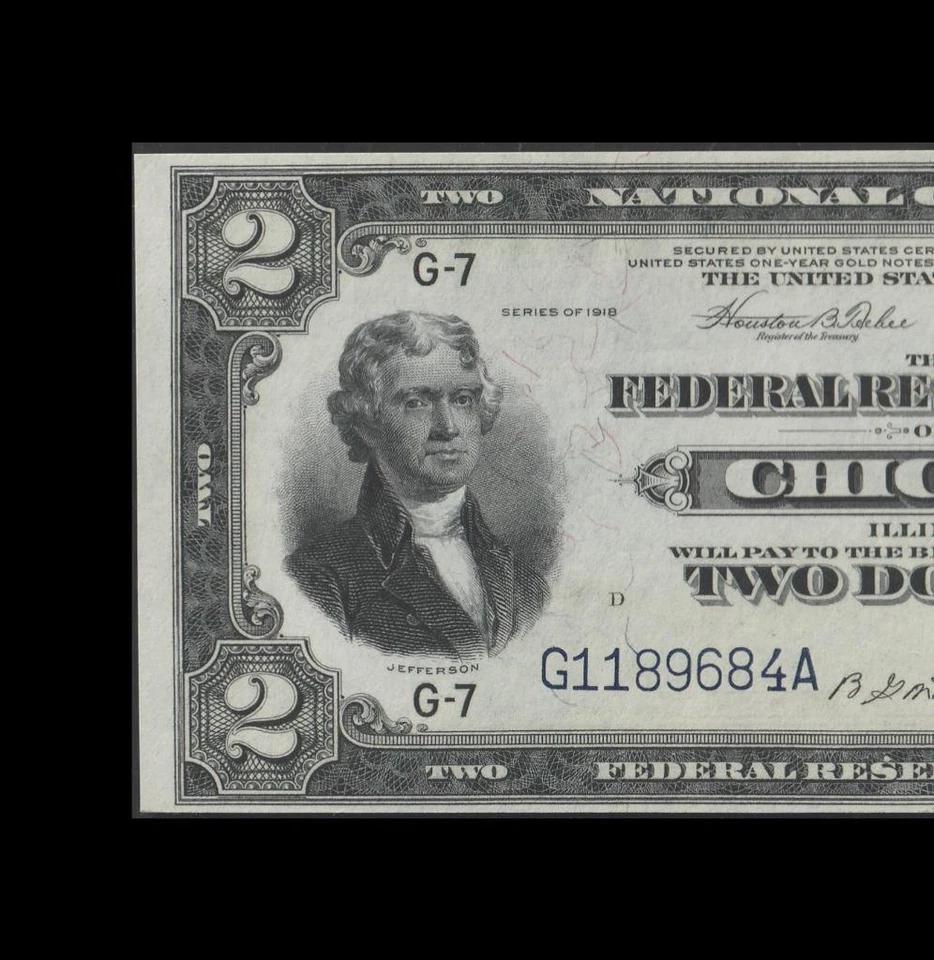 1918 $2 FEDERAL RESERVE BANK NOTE BATTLESHIP PMG GEM UNC 65 EPQ - Image 2 of 4