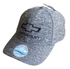 ✅NWT Chevrolet Baseball Cap Quick Dry Performance Fabric Gray Snapback One Size