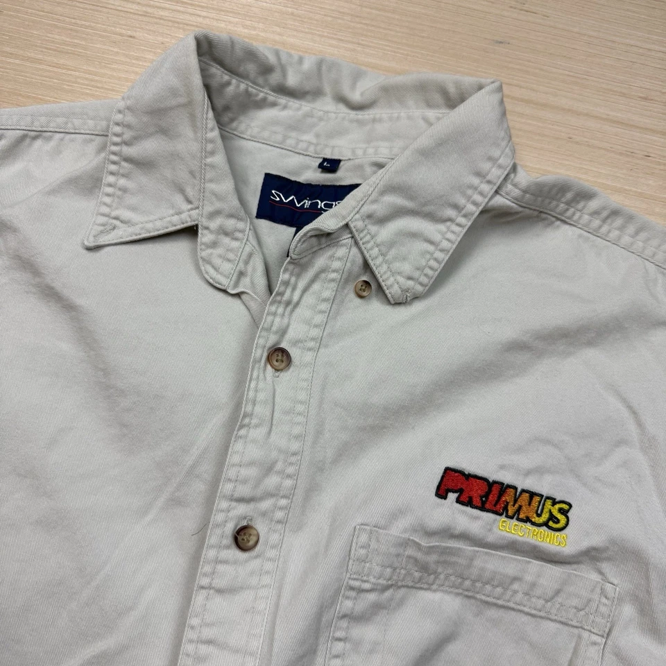 Lote Camisas Electrónicas Primus Vintage Años 90 Para Hombre Medianas Grandes Telecomunicaciones Foto 4 de 4