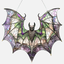 Acrylic Colorful Vampire Bat Suncatcher w/ chain great for Halloween