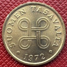 Finland 1972 Bronze 5 Pennia. High Grade. KM# 45