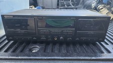 Kenwood KX-W8060 Stereo Double Dual Cassette Tape Deck HX Mostly Working Read
