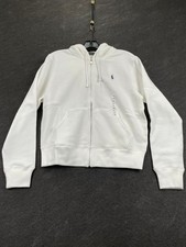 POLO RALPH LAUREN Full-Zip Hoodie Sweatshirt Women's Size M White